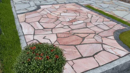 Polygonalplatten Flamingo - Lava Rosa